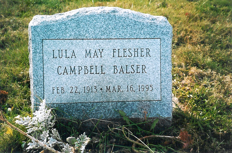 Lula Flesher headstone